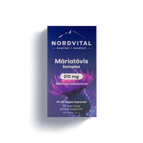 Nordvital Máriatövis komplex 210 mg 60 db kapszula