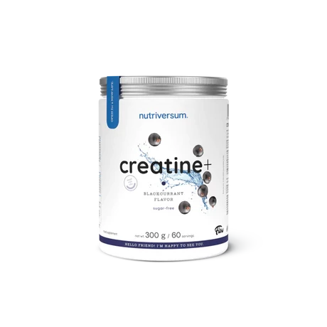 Nutriversum Creatine+ Sugar Free 300g fekete ribizli