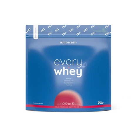 Nutriversum - PURE - EVERYWHEY fehér csokoládé-málna 1000 g