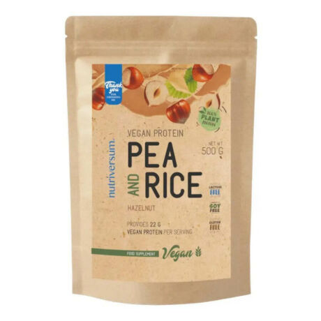 Nutriversum Vegan Pea and Rice Vegan Protein 500g hazelnut