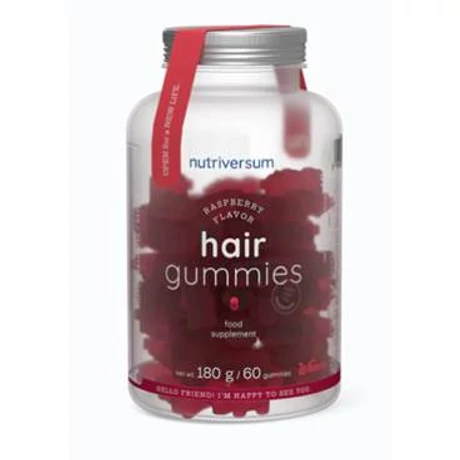 Nutriversum Hair Gummies hajvitamin 60 db málna