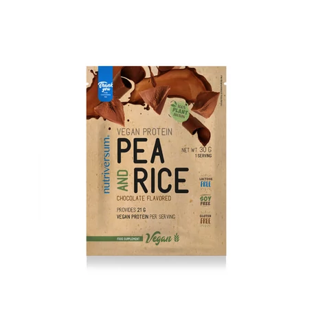 Nutriversum Vegan Pea and Rice Vegan Protein 30g chocolate
