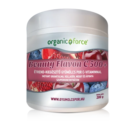 Organicforce BeautyFlavon C500+ C-vitaminnal, Kollagénnel 200g