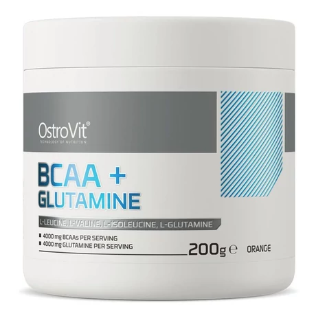 OstroVit BCAA + Glutamine 200 g narancs