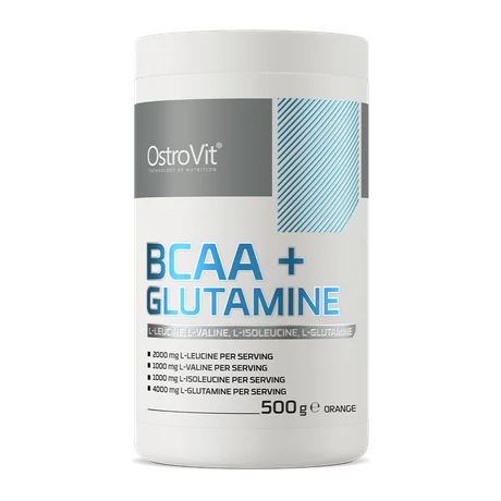 OstroVit BCAA + Glutamine 500 g narancs
