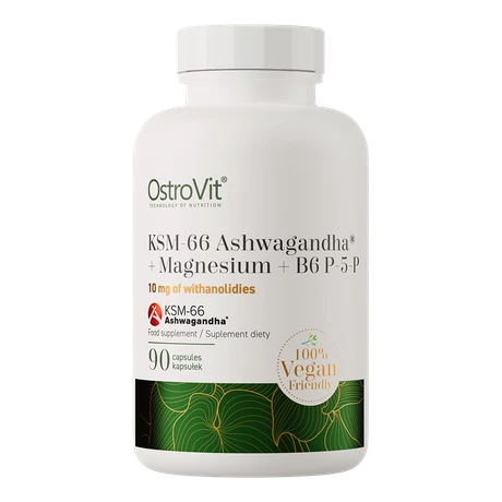 OstroVit KSM-66 Ashwagandha® + Magnesium + B6 P-5-P VEGE 90 kapsz.