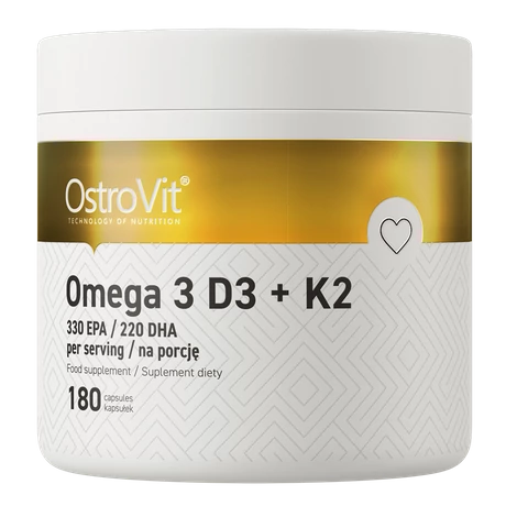 OstroVit Omega 3 D3+K2 180 kapsz