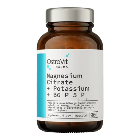 OstroVit Pharma Magnesium Citrate + Potassium + B6 P-5-P 90 kapsz.