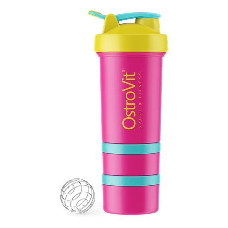 OstroVit Shaker Premium 450ml Miami Vibes Edition (yellow-pink)