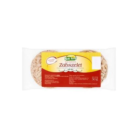 Nett food puffasztott zab tallér 50 g