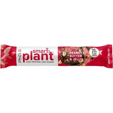 PhD Smart Plant Protein Bar - Mogyoróvaj és lekváros íz (Vegán) - 64g