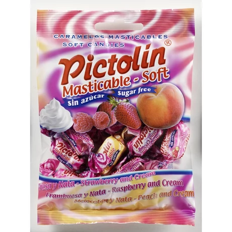 Pictolin cukormentes puhakaramell gyümölcsös és tejszínes íz 65 g