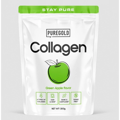 Pure Gold Protein Collagen 300g zöld alma