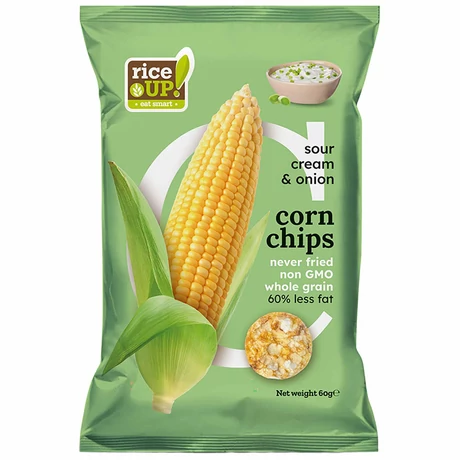 Rice up Kukorica chips Hagymás-tejfölös izes. 60 g