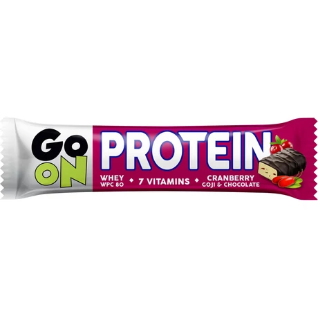 GO ON tejcsokoládéval bevont áfonyás protein szelet 50 g