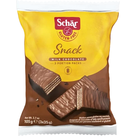 Schär SNACK csokoládéval bevont mogyorós ostya 105g