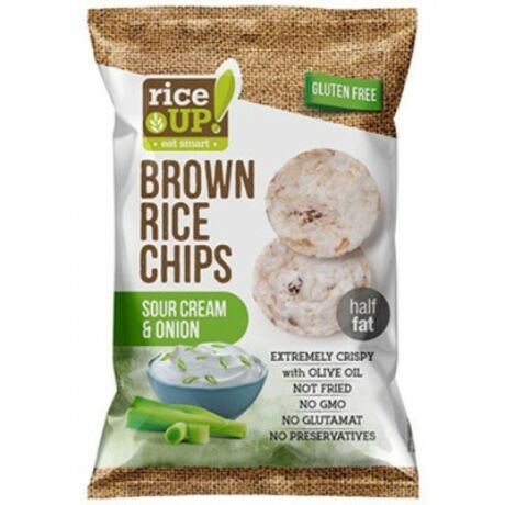 Rice Up Barna Rizs Chips Hagymás-Tejfölös 60 g