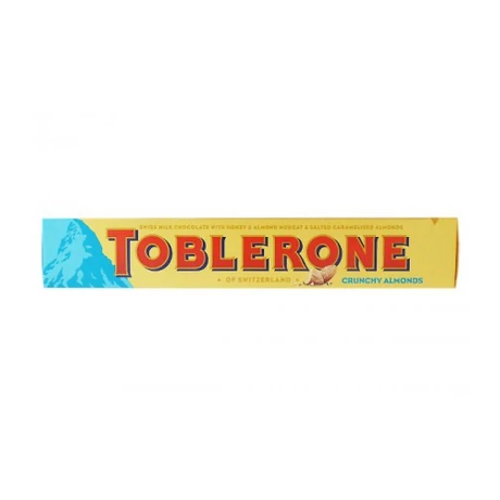 Toblerone svájci (Crunchy)  MANDULÁS tejcsokoládé 100 g