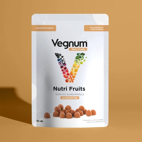 Vegnum Nutri Fruits alma ízű gumigyümölcs almaecettel 30 db