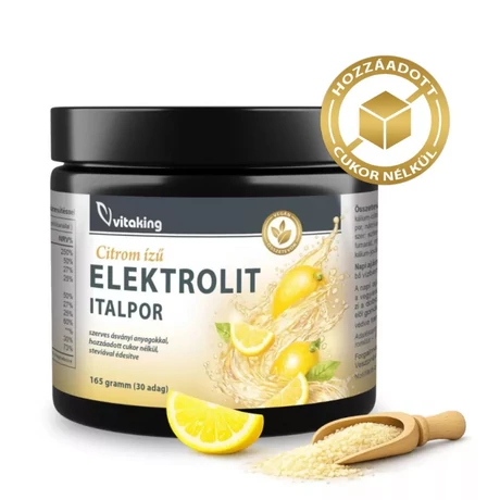 VitaKing Citrom ízű elektrolit italpor 166 gramm (30 adag)
