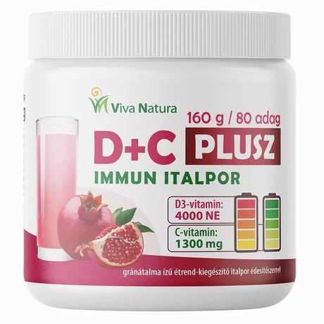 Viva Natura D+C plusz immun étrend-kiegészítő italpor 160 g