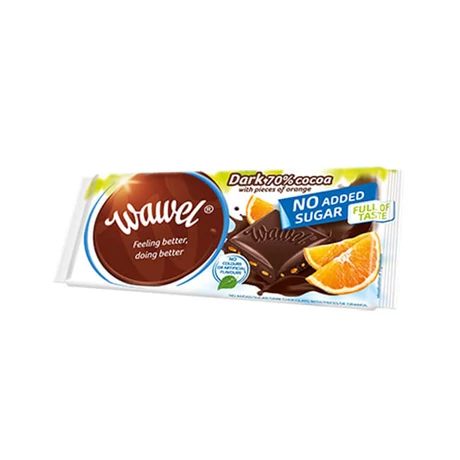 WAWEL No added Sugar Prémium Dark with Orange étcsokoládé naranccsal 90 g
