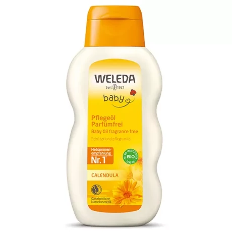 Weleda Bio körömvirágos illatanyagmentes natúr babaápoló olaj 200ml