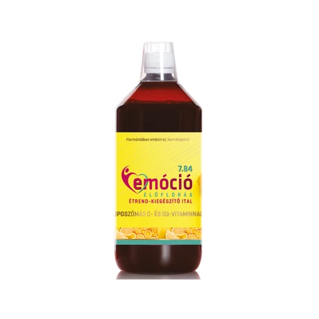 Emóció 7.84 élőflórás étrend-kiegészítő ital liposzómás C- és D3-vitaminnal 1 L