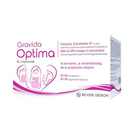 Gravida Optima várandósvitamin 84 db filmtabletta + 84 db lágyzselatin kapszula