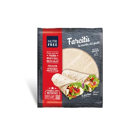 Nutri Free farcitú gluténmentes tortilla lap 120g