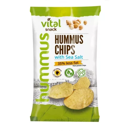 Humusz chips tengeri sóval 65 g