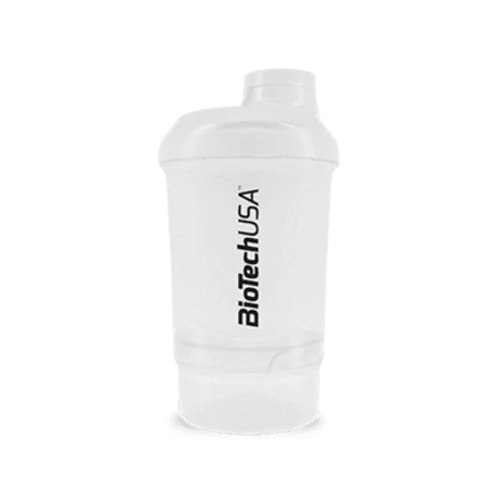 BioTechUSA Keverőpalack Biotech Wave+ Nano 300 ml (+150 ml) átlátszó