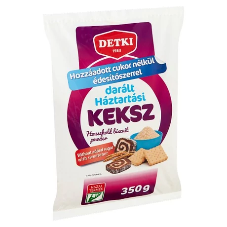 Detki Cukormentes Darált Háztartási keksz 350g édesítőszerekkel