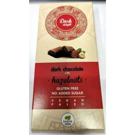 Egészségmarket Paleo Dark Delight étcsokoládé egész mogyoróval 80g