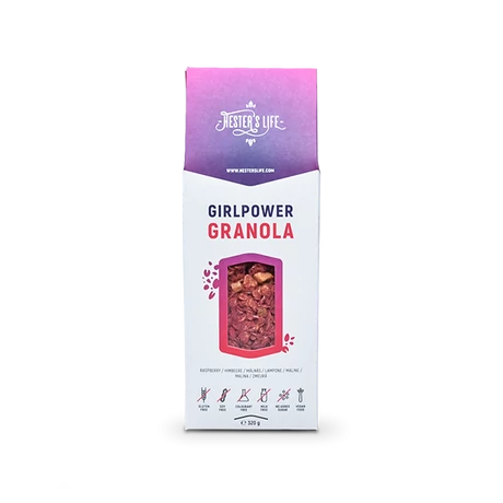 Hester's Life Girlpower Granola - málnás 320g