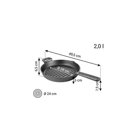 Tescoma 
 MASSIVE Mély grill serpenyő ø 28 cm