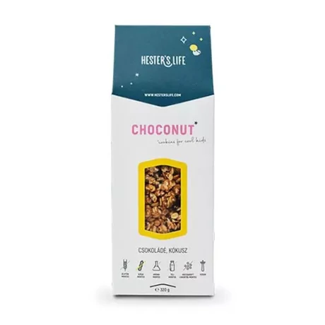 Hester's Life Chocolate Granola-csokoládé kókusz 320g (Sz)