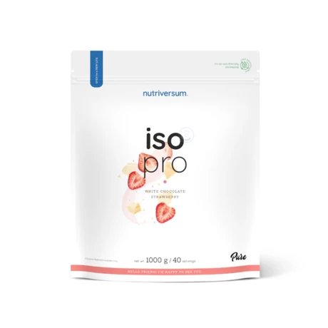 Nutriversum Pure Iso Pro 1000g fehércsokoládé-eper
