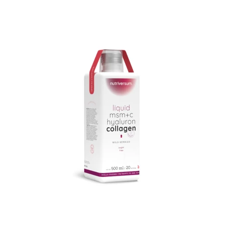 Nutriversum WSHAPE Collagene+Hyaluron+MSM Liquid 500ml erdei gyümölcs