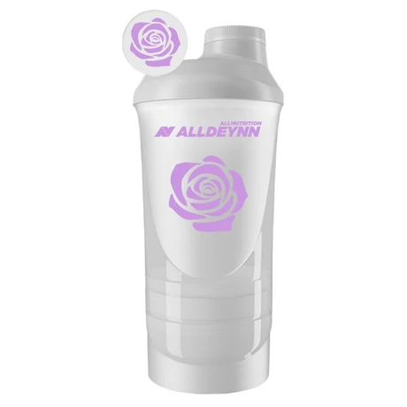 AllNutrition Alldeynn shaker 600ml+350ml fehér rózsás