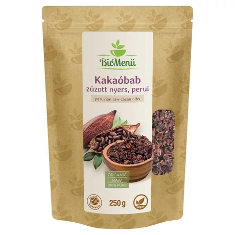 Biomenü Kakaóbab zúzott nyers perui 250 g (Sz)