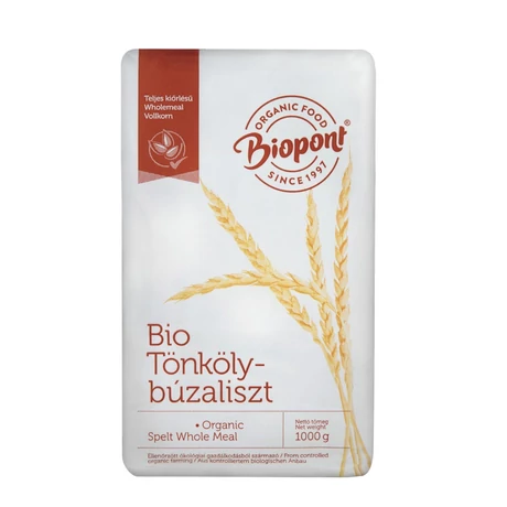 Biopont bio teljes kiőrlésű tönkölybúzaliszt tgl-200 1000g