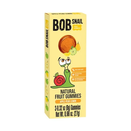 BOB SNAIL gyümölcs ZSELÉ 27g alma-körte-citrom