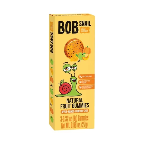 BOB SNAIL gyümölcsszelé 27g alma-mangó-sütőtök