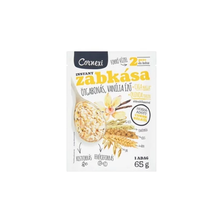 Cornexi zabkása többgabonás, vanília chia maggal cukormentes 55g