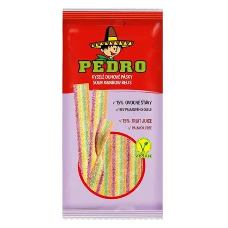 Pedro gumicukor (vegán) 80g szivárványos (Sz)