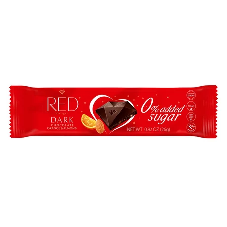 RED étcsokoládé csökk.kalóriatart. narancs-mandula 26g