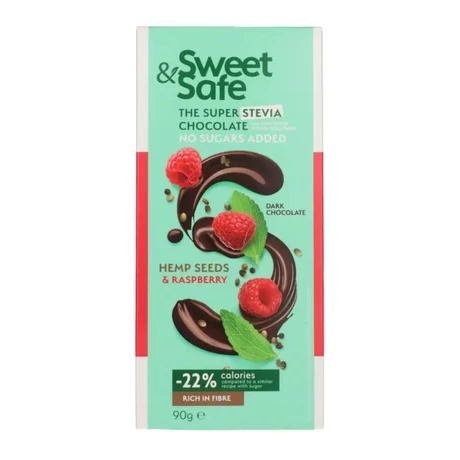 Sweet&Safe étcsoki málna-kender-stevia