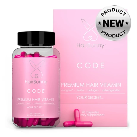 HairBunny CODE Prémium hajvitamin 90 db - 1 havi adag