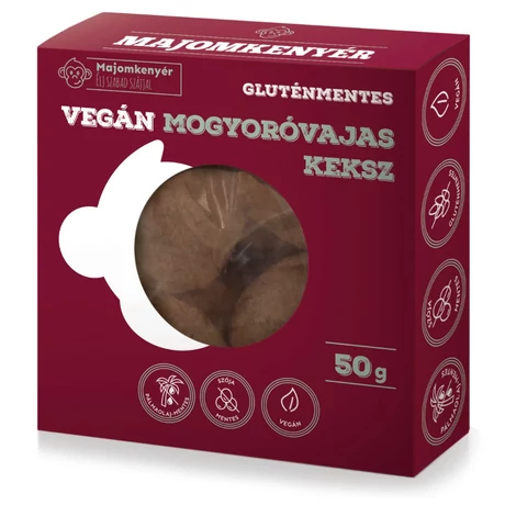 Majomkenyér Vegán Mogyoróvajas keksz 50g